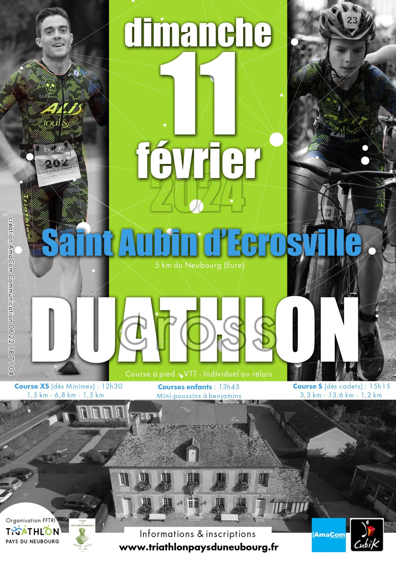 DUATHLON-CROSS SAINT AUBIN D'ECROSVILLE - 11/02/2024