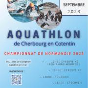 Affiche aquathlon cherbourg